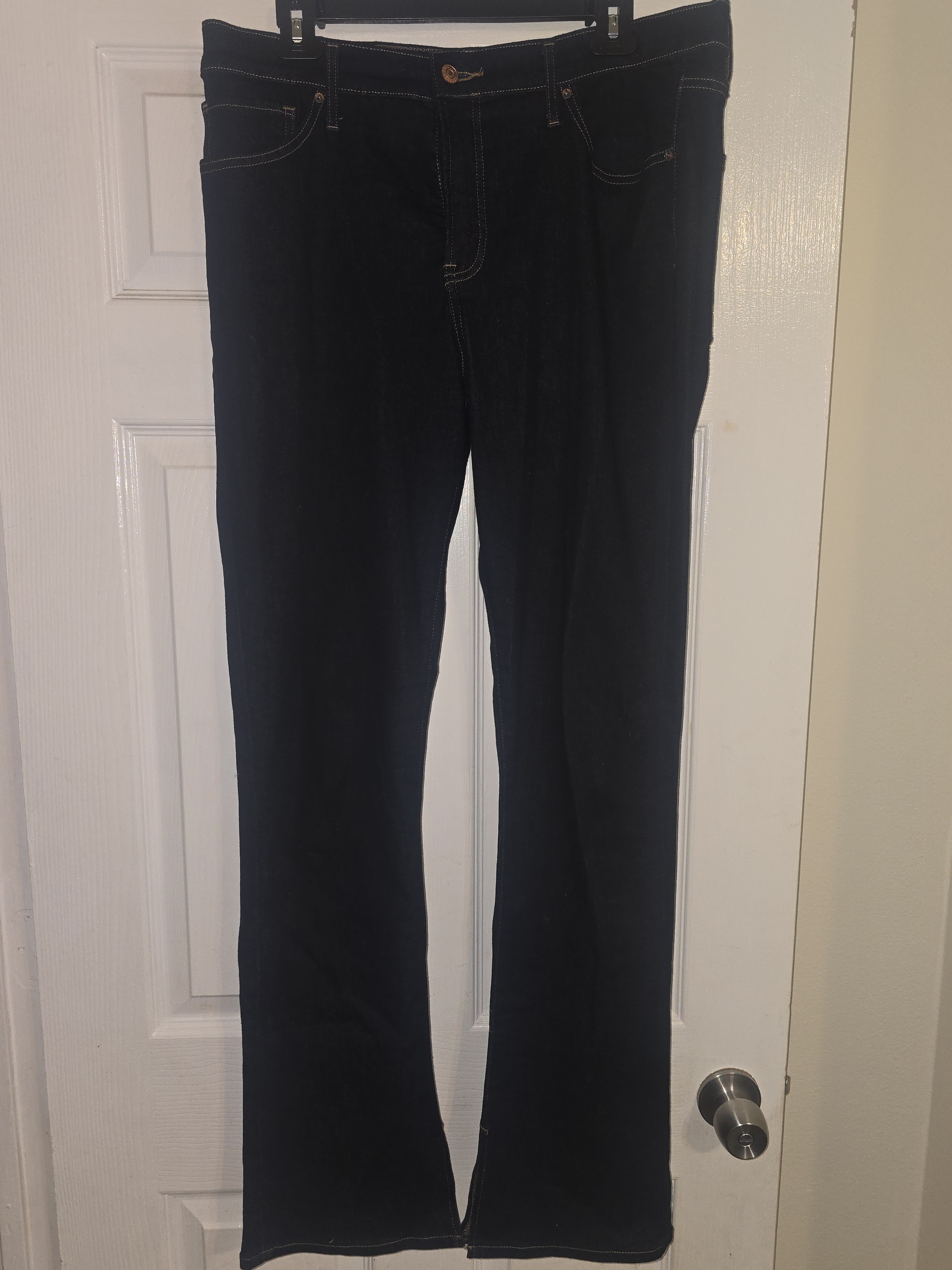 Express Womens Dark Indigo Stretch Bootcut Jeans